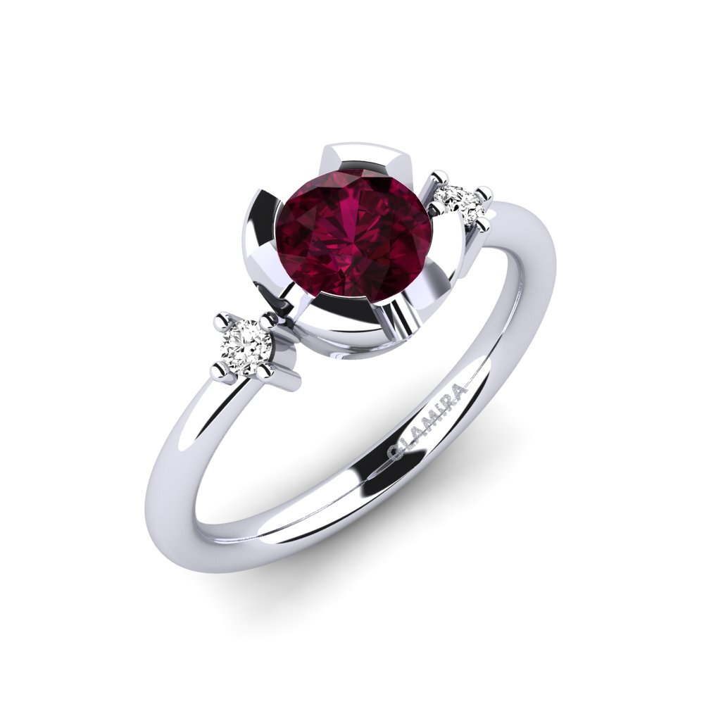 Rhodolite Garnet Engagement Ring Adoray