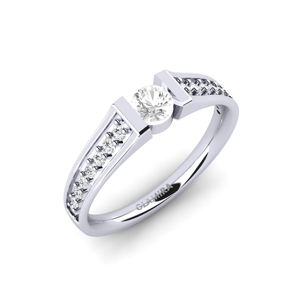 White sapphire Engagement Ring Panni