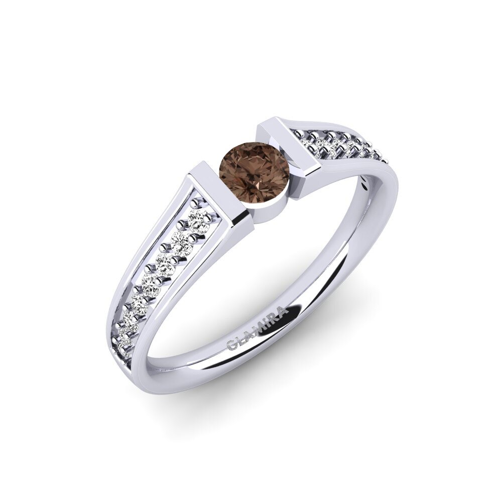 Smoky Quartz Engagement Ring Panni
