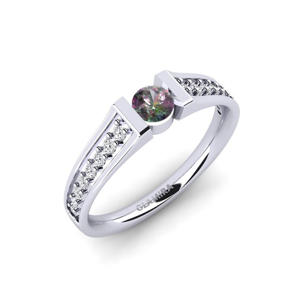 Mystic Topaz Engagement Ring Panni