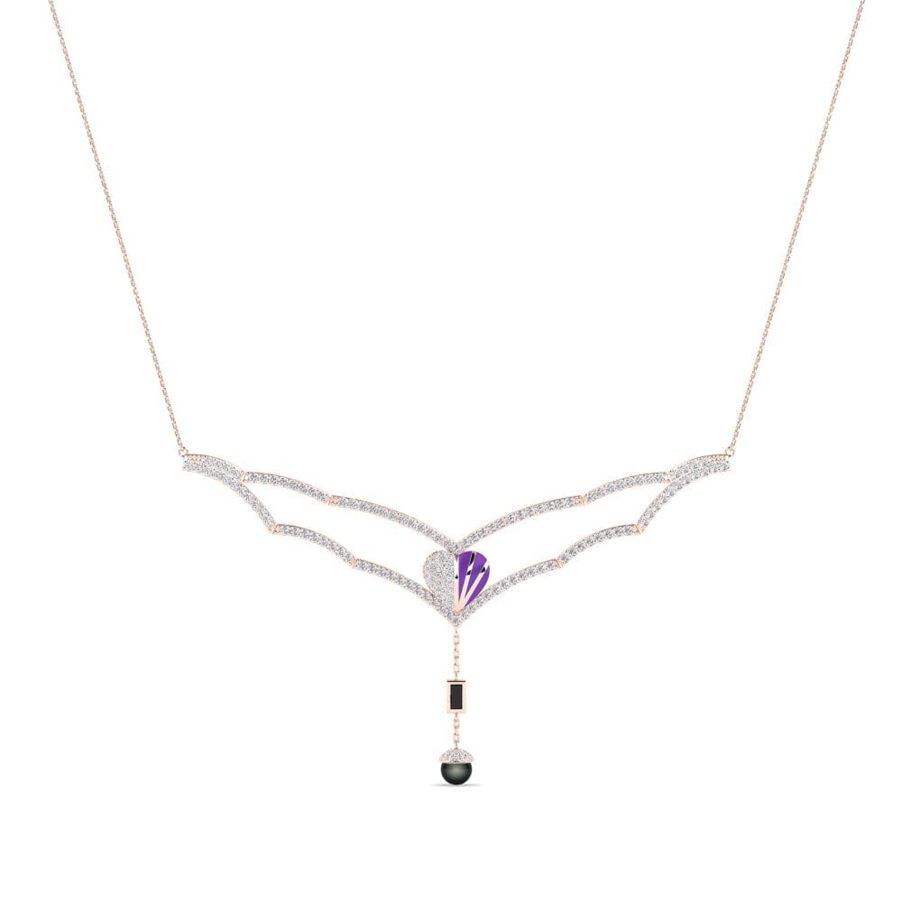 Baguette Black Onyx Women's Necklace Abrazarte