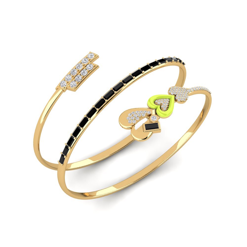 Black Sapphire Women's Bangle Appariscente