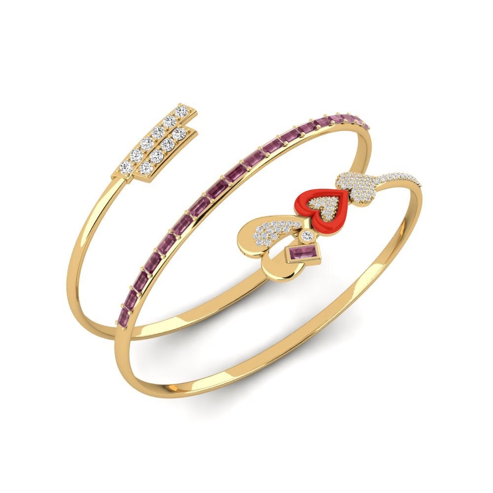 Rhodolite Garnet Women's Bangle Appariscente