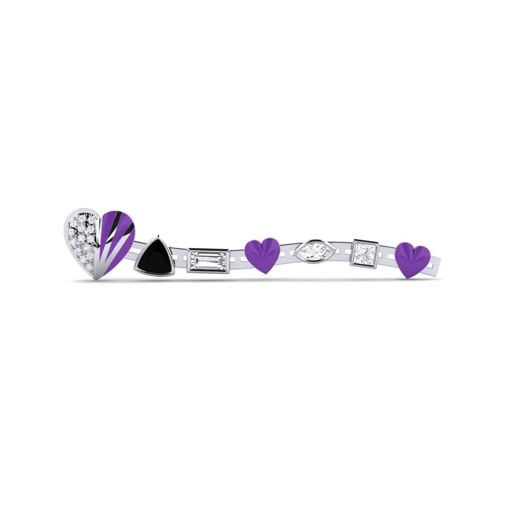 Order 0.35 Carat Trillion cut 925 Silver Black Diamond  display picture 1