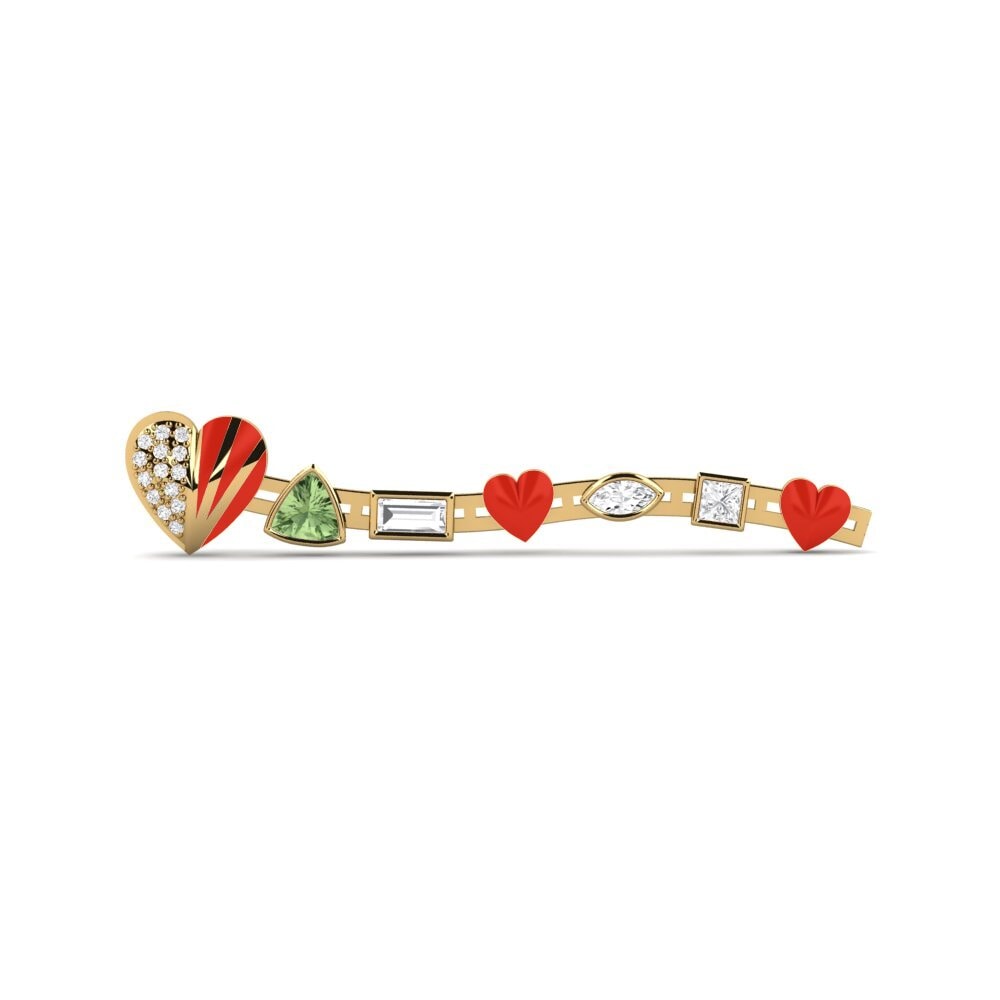 Zafiro Verde Pinzas de Cabello Bionda