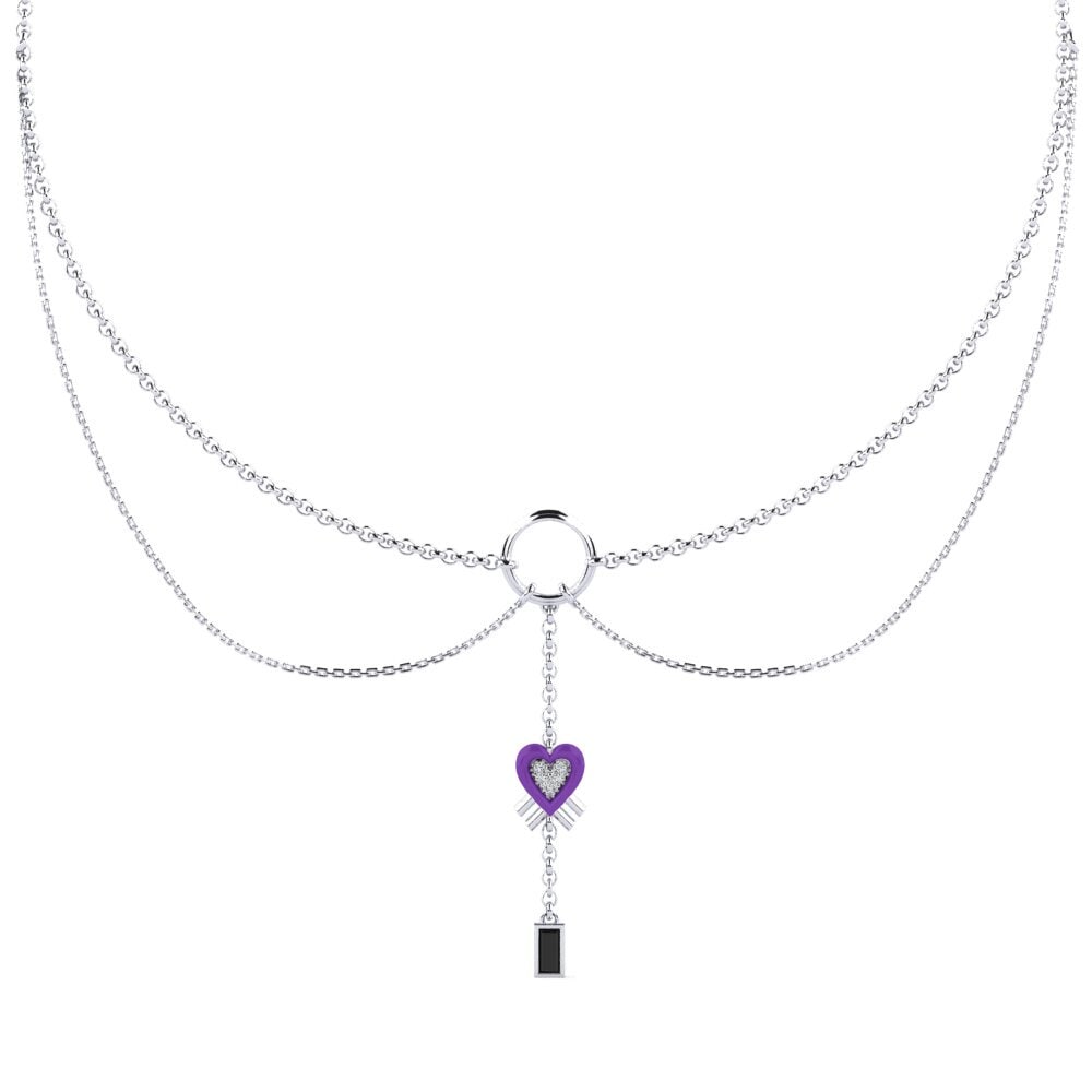 Black Diamond Women's Choker Necklace Exagerer
