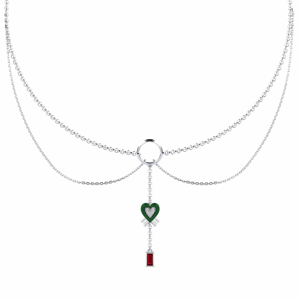 Circonita Roja Collar Gargantilla de Mujer Exagerer