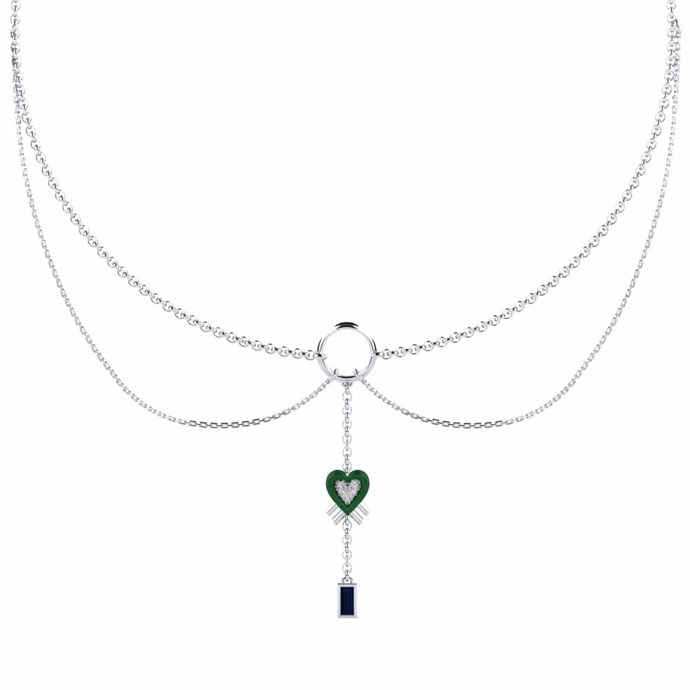 Zafiro Collar Gargantilla de Mujer Exagerer