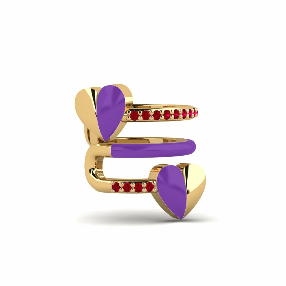 Circonita Roja Pendiente de mujer Fuchsia