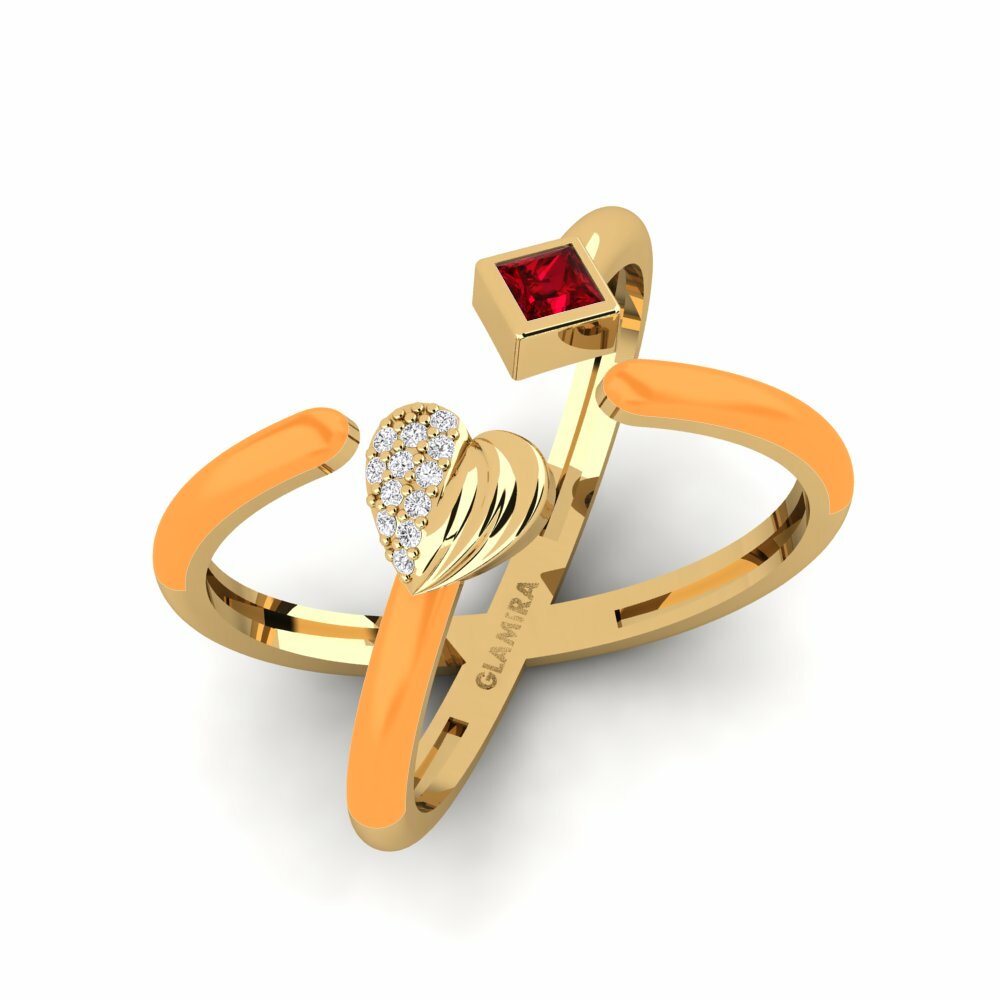 Circonita Roja Anillo Hued
