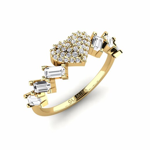 Ring Maeum 585 Yellow Gold & White Sapphire