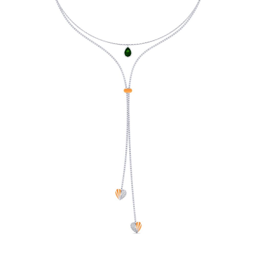 Grüner Turmalin Damen choker halskette Marilages