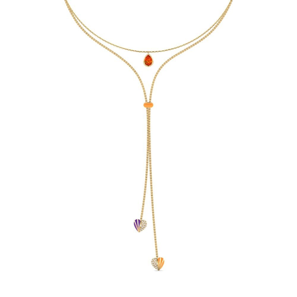 COLGANTES Zafiro Naranja Choker