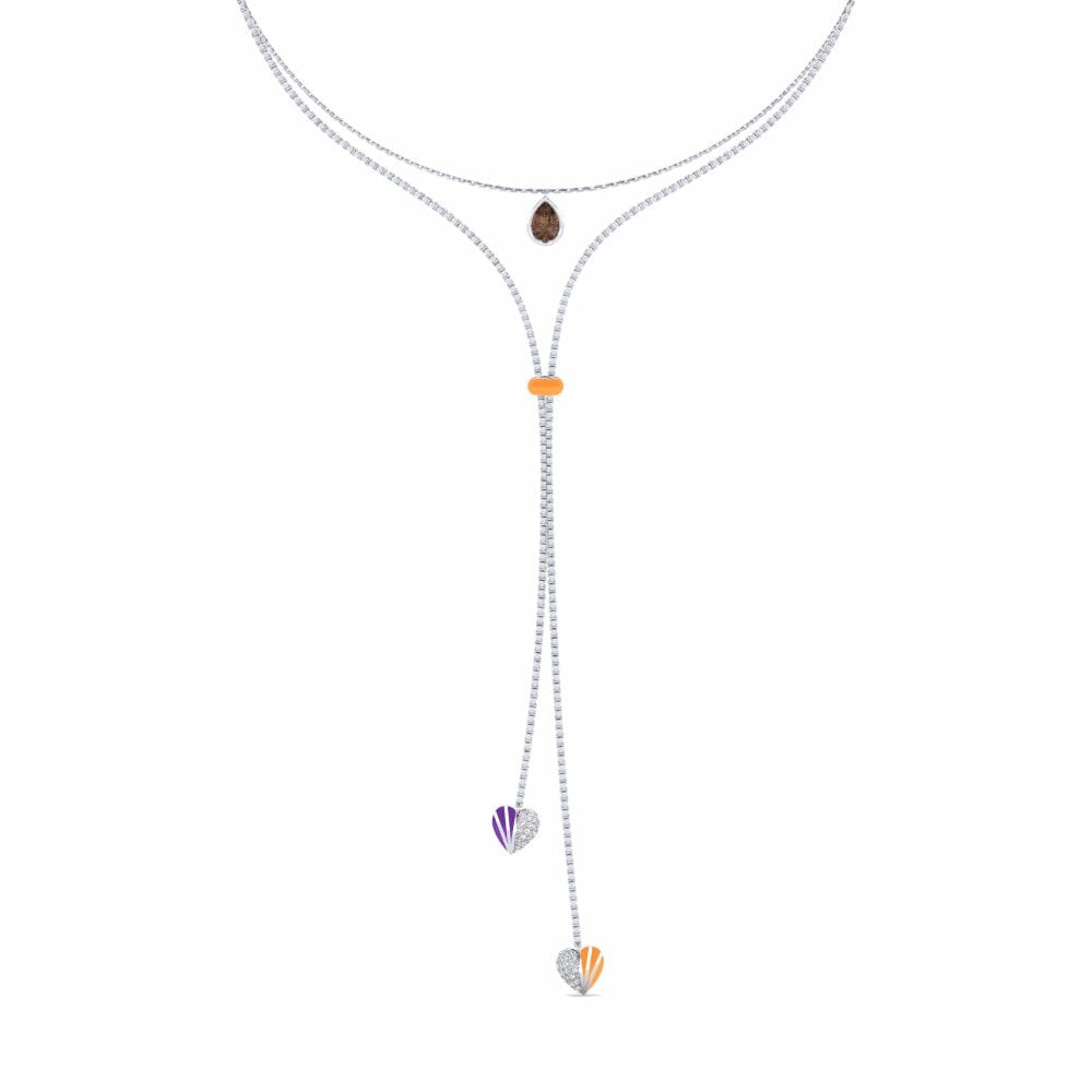Cuarzo humo Collar Gargantilla de Mujer Marilages