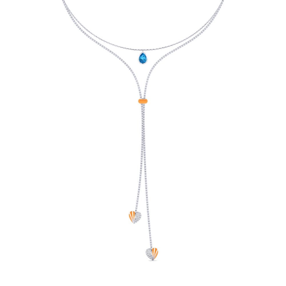 Blue Topaz Women's Choker Necklace Marilages
