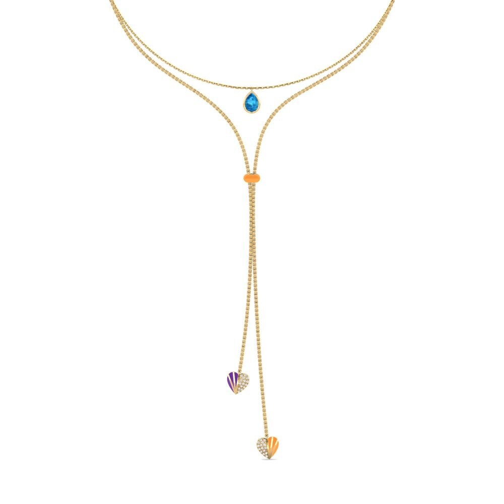 COLGANTES Topacio azul Choker