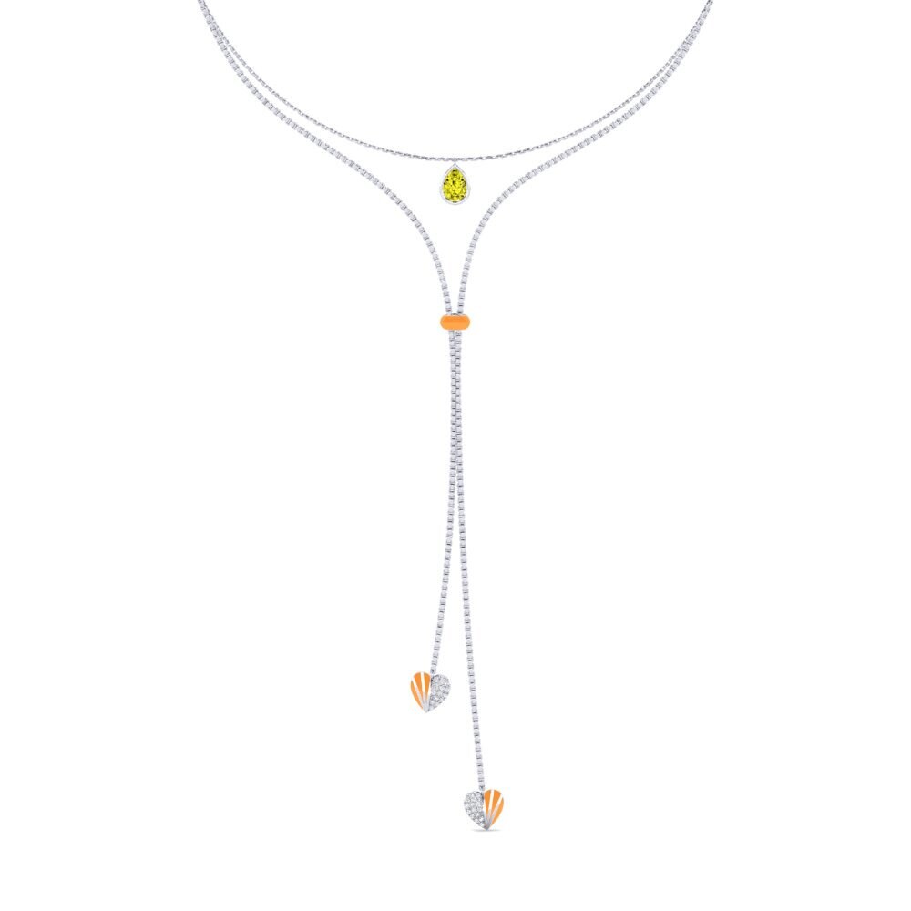 Yellow Diamond Women's Choker Necklace Marilages