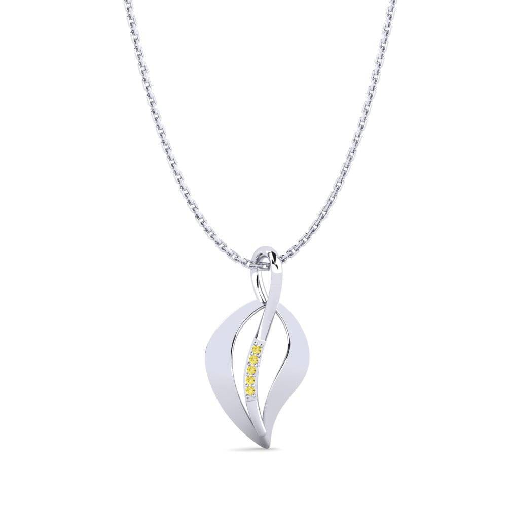 Zafiro amarillo Colgante de Mujer Aceline