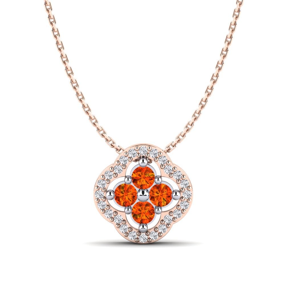 Zafiro Naranja Colgante de Mujer Nias
