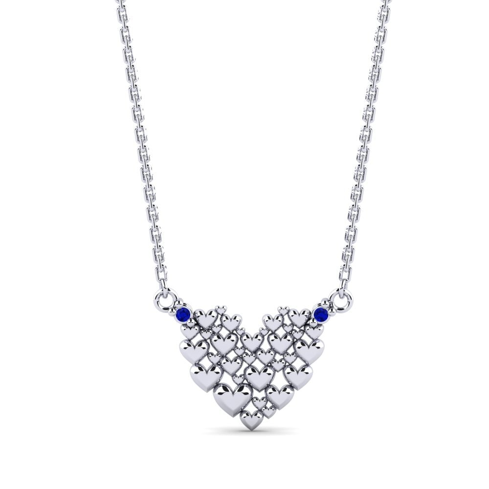 Paladio 950 Zafiro Collar de Mujer Sipura