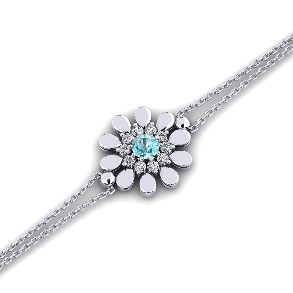 Blue Zircon Women's Bracelet Baskeson