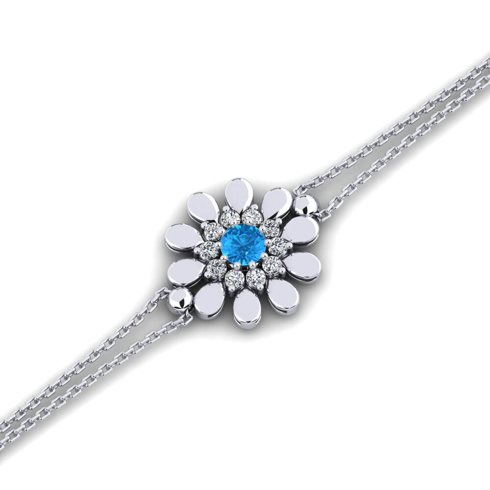 Blue Topaz Women's Bracelet Baskeson