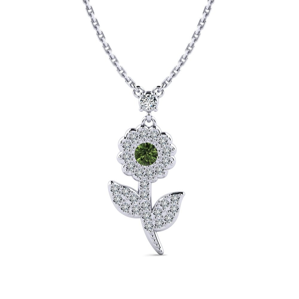 Green Sapphire Women's Necklace Ammonas