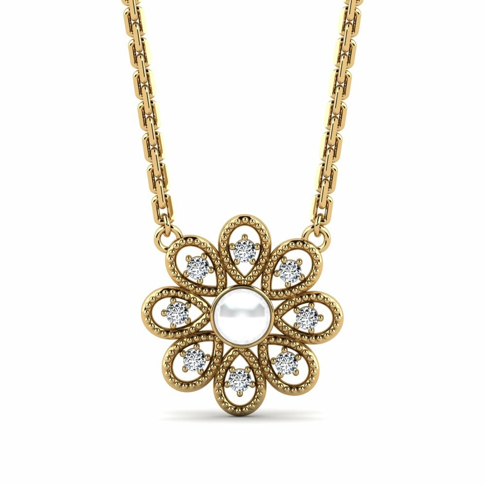 9k Oro Amarillo Collar de Mujer Clossyo