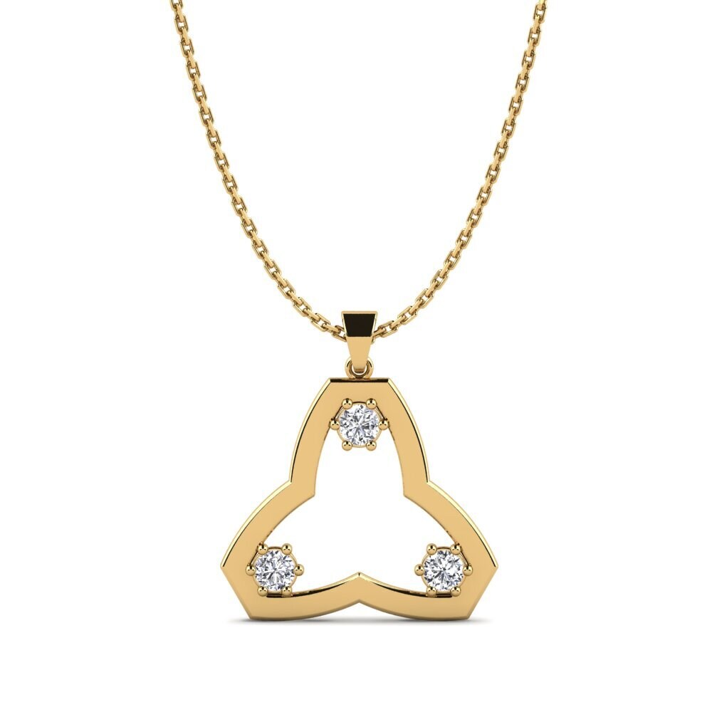 Achetez Pendentif pour femme Coak en Or Jaune 375 Diamant 0.3 Carats ...