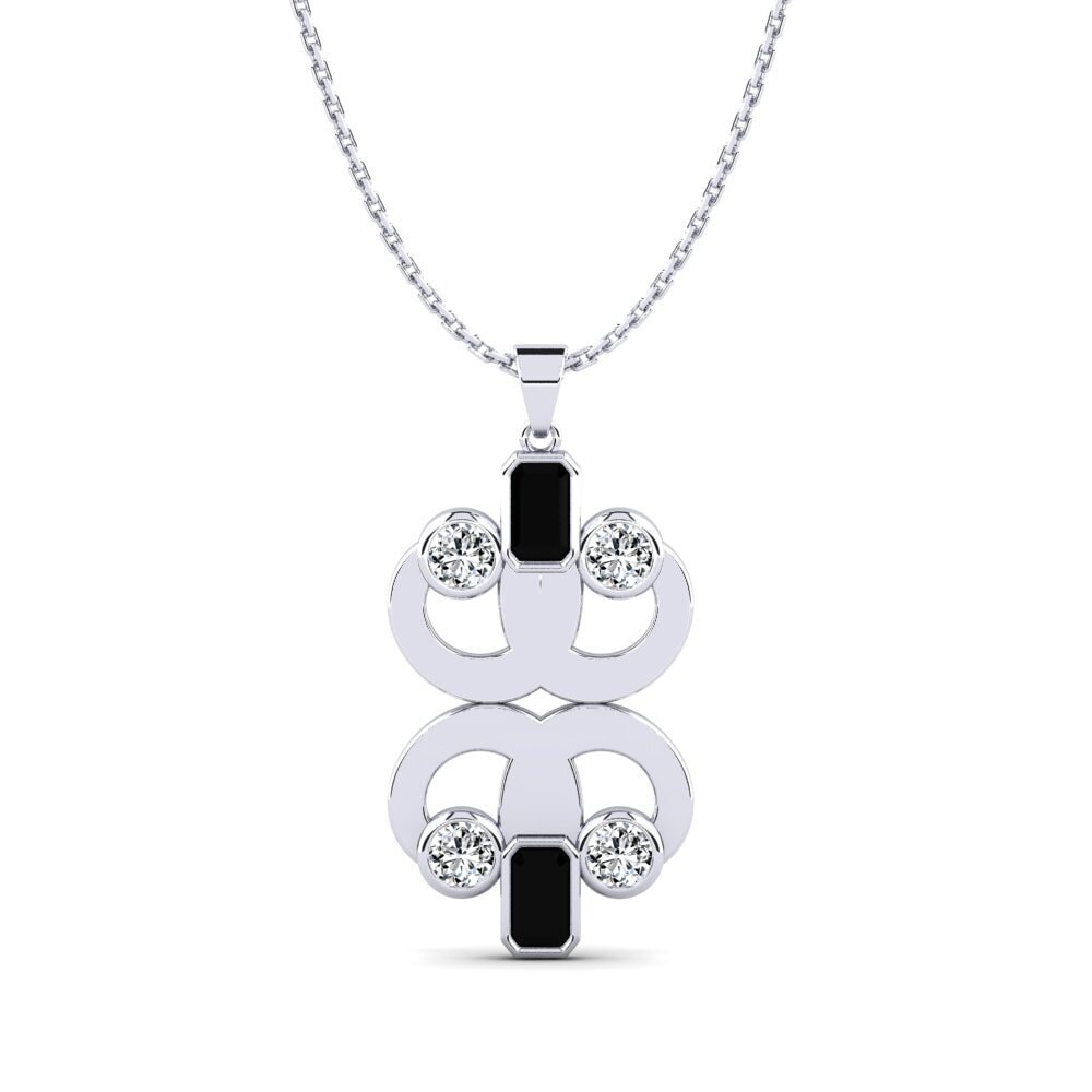 Emerald Cut Black Sapphire Pendant Coxae