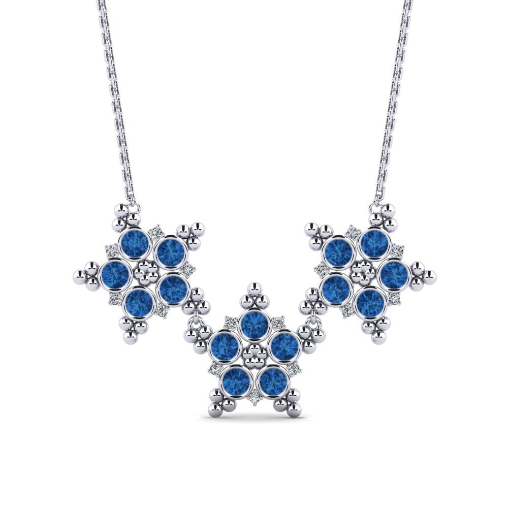 Circonita Azul Oscuro Collar de Mujer Daphnoz