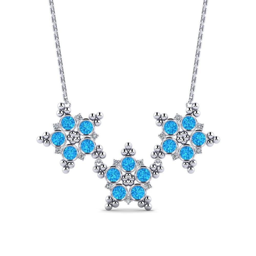 Blue Topaz Women's Necklace Daphnoz