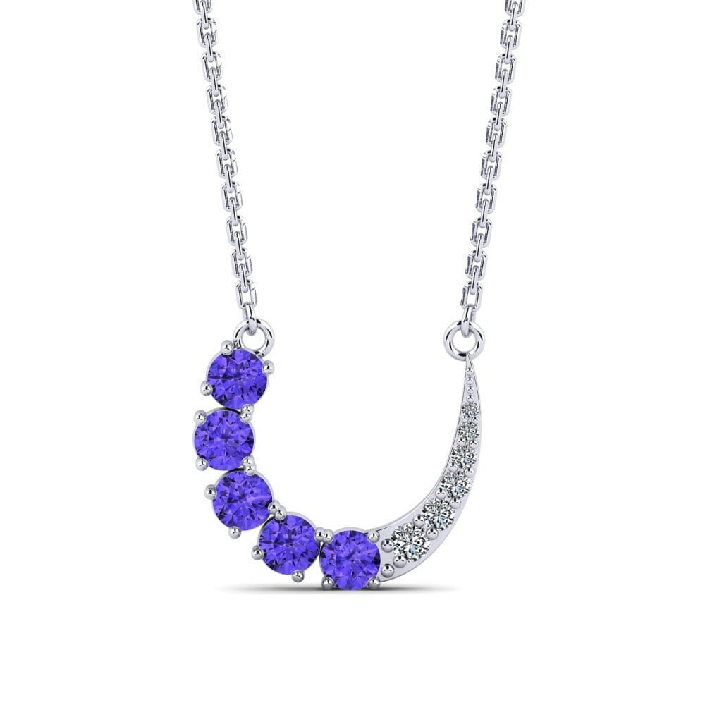 Tròn Đá Tanzanite Dây chuyền nữ Dearan