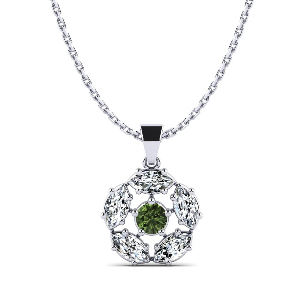 Green Sapphire Women's Pendant Dropper