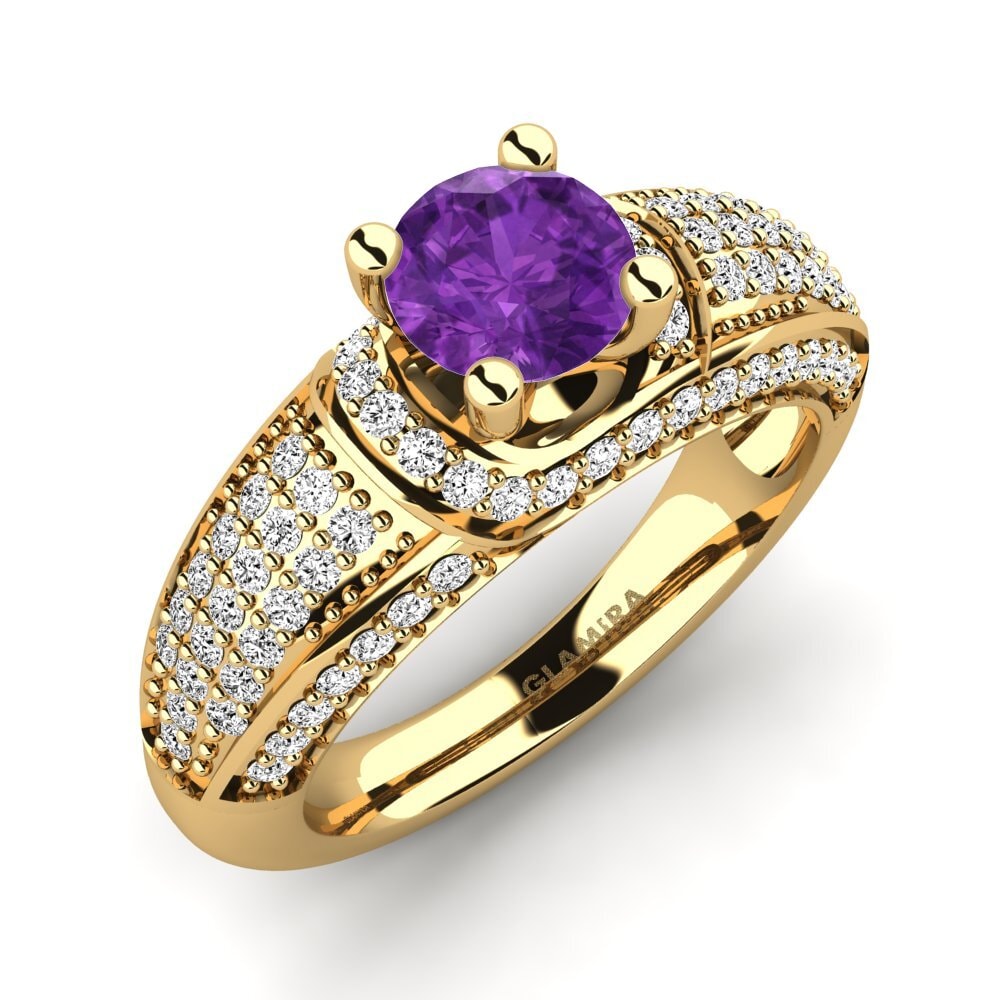 Amethyst Engagement Ring Anica