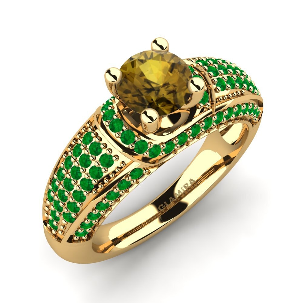 Brown Zircon Engagement Ring Anica