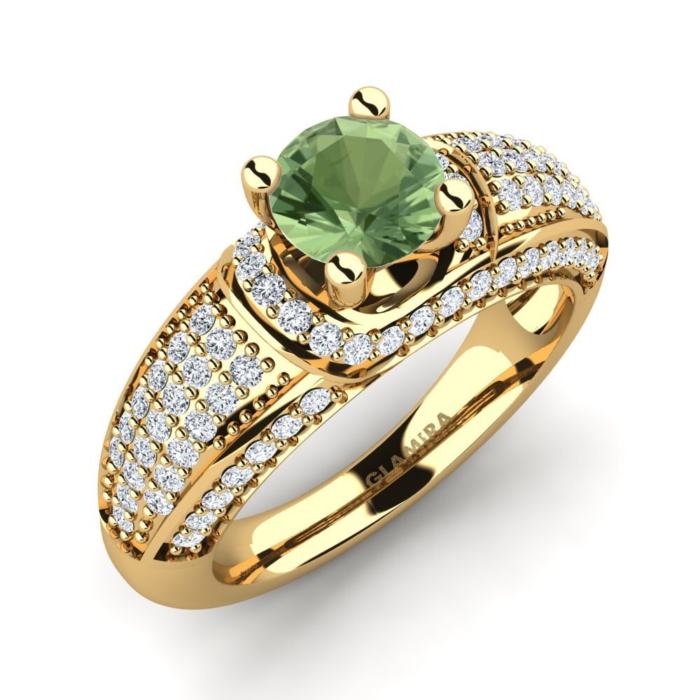 Green Sapphire Engagement Ring Anica