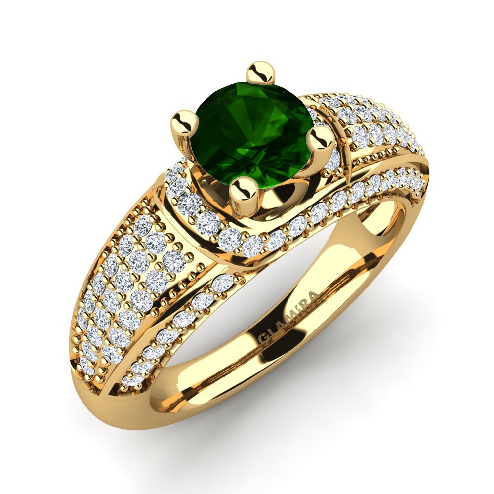 Green Tourmaline Engagement Ring Anica