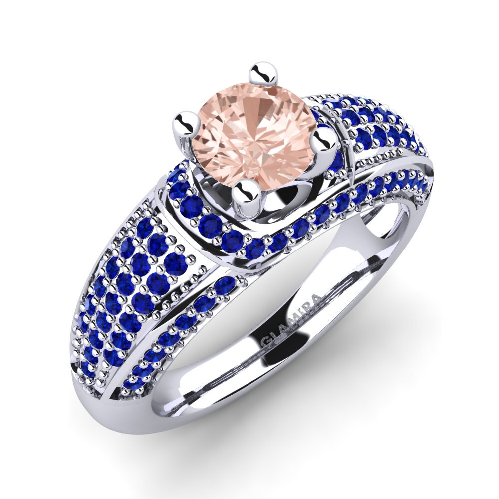 14ct White Gold Morganite Engagement Ring Anica
