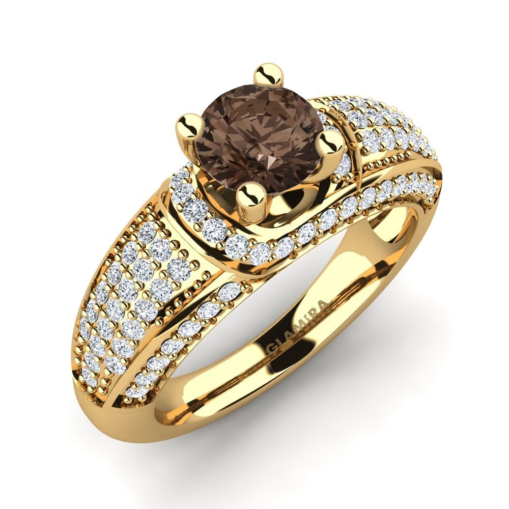 Smoky Quartz Engagement Ring Anica