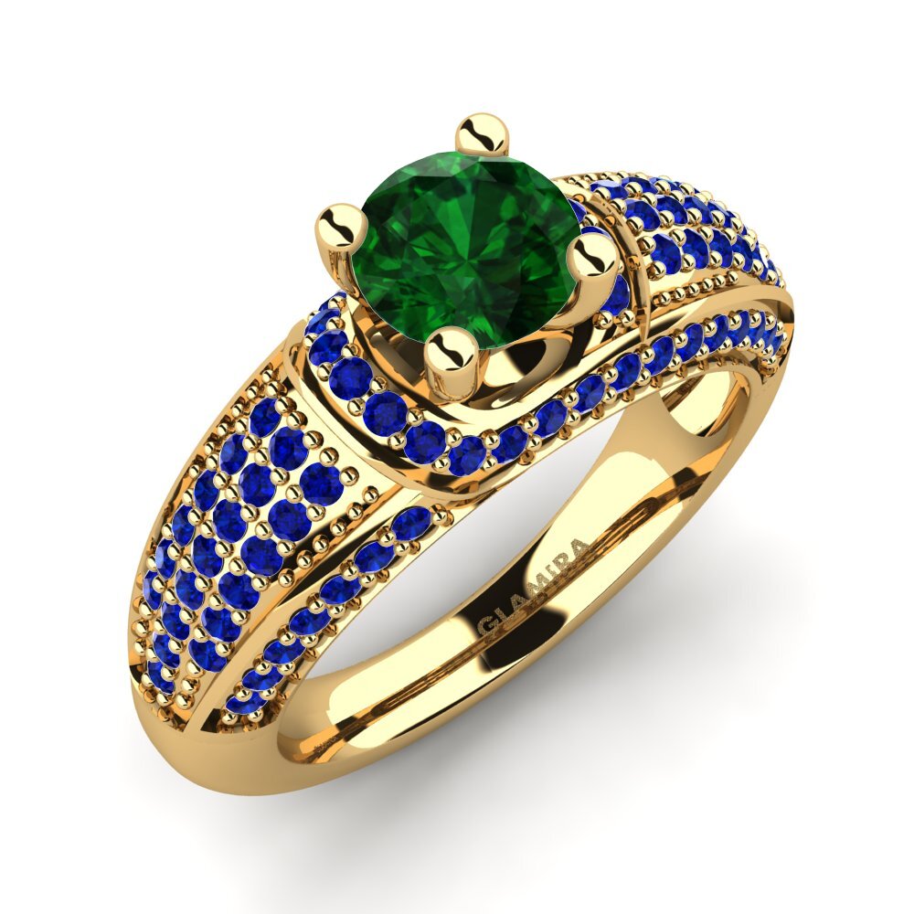 Tsavorite Engagement Ring Anica