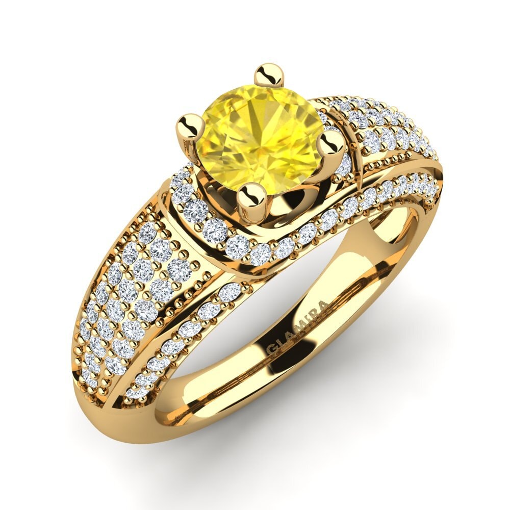 Đá Sapphire Vàng Nhẫn đính hôn Anica
