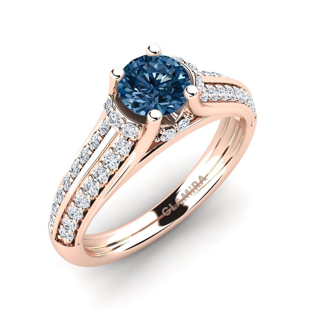 Diamante Azul Anillo de compromiso Eleta