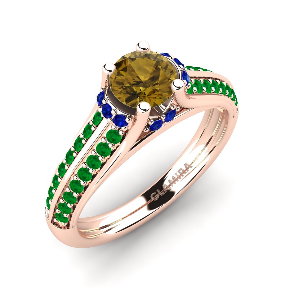 Brown Zircon Engagement Ring Eleta