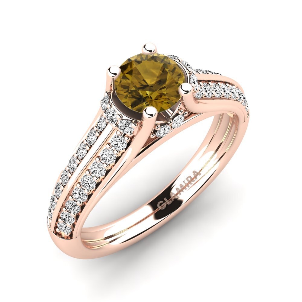 Brown Zircon Engagement Ring Eleta