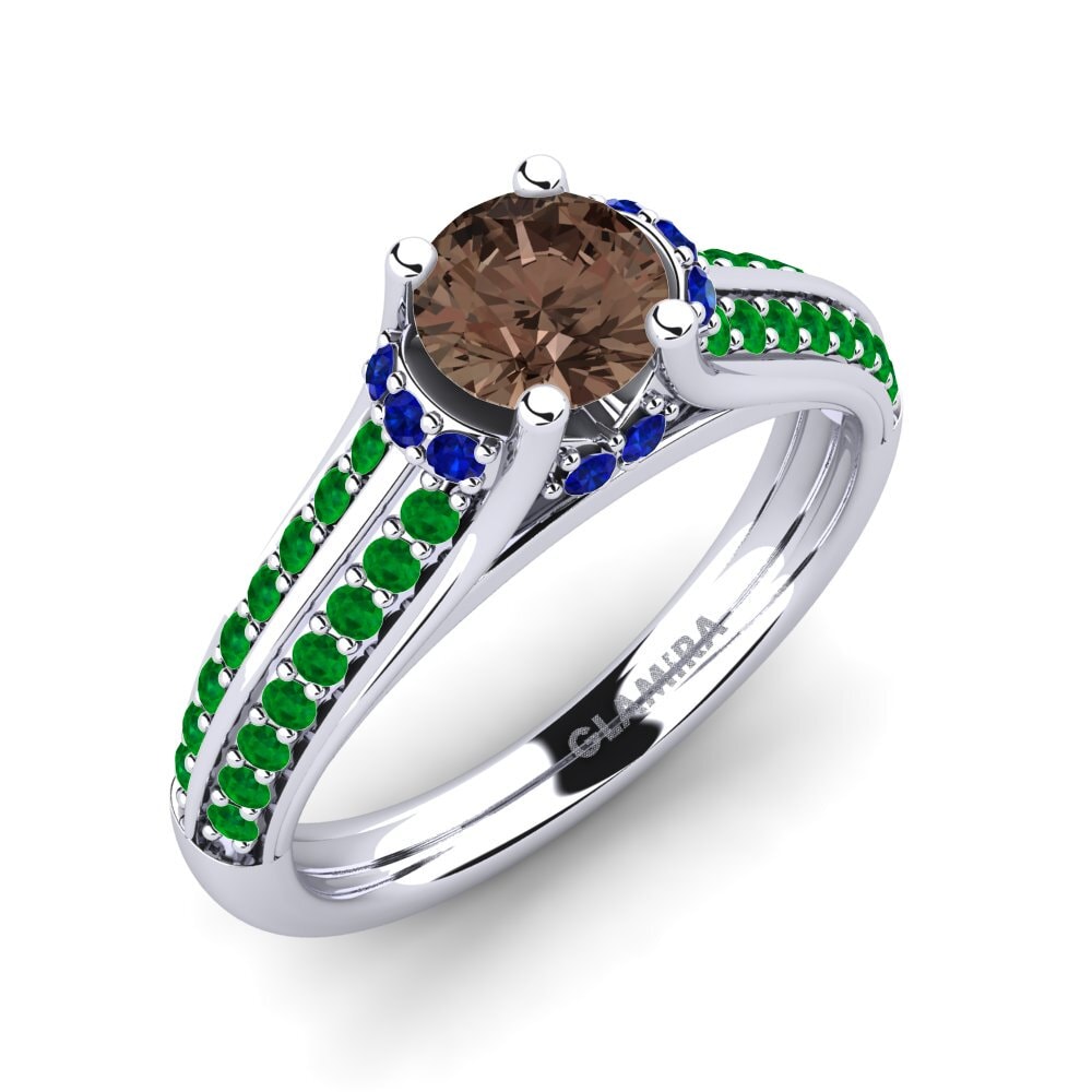 White Silver Engagement Ring Eleta