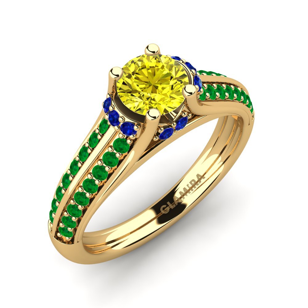 585 Gult Guld Forlovelsesring Eleta