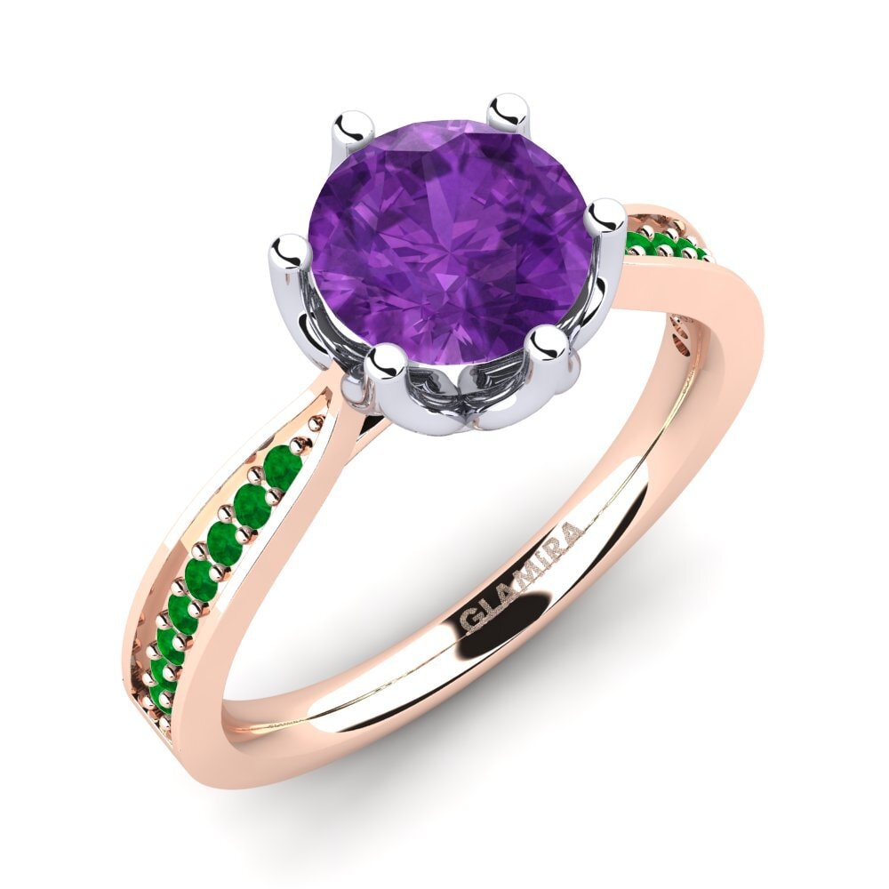 18ct Rose & White Gold Engagement Ring Hiya