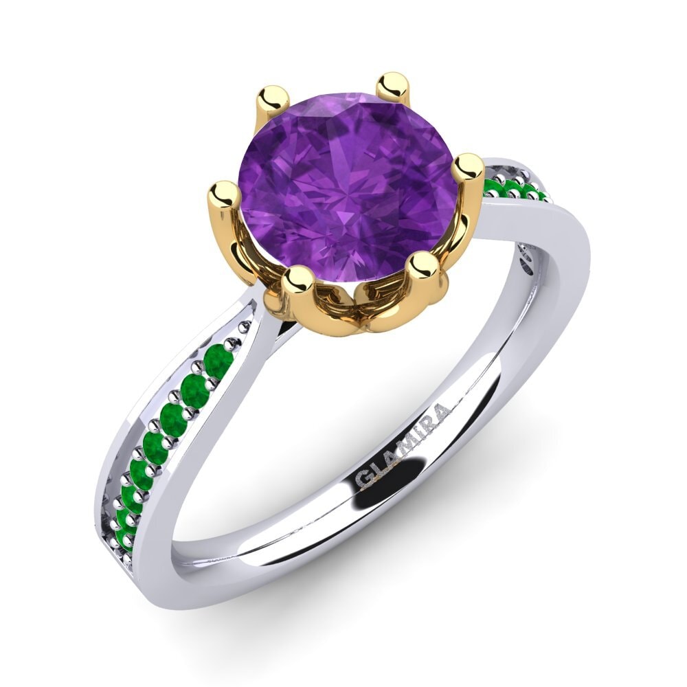 14ct White & Yellow Gold Engagement Ring Hiya