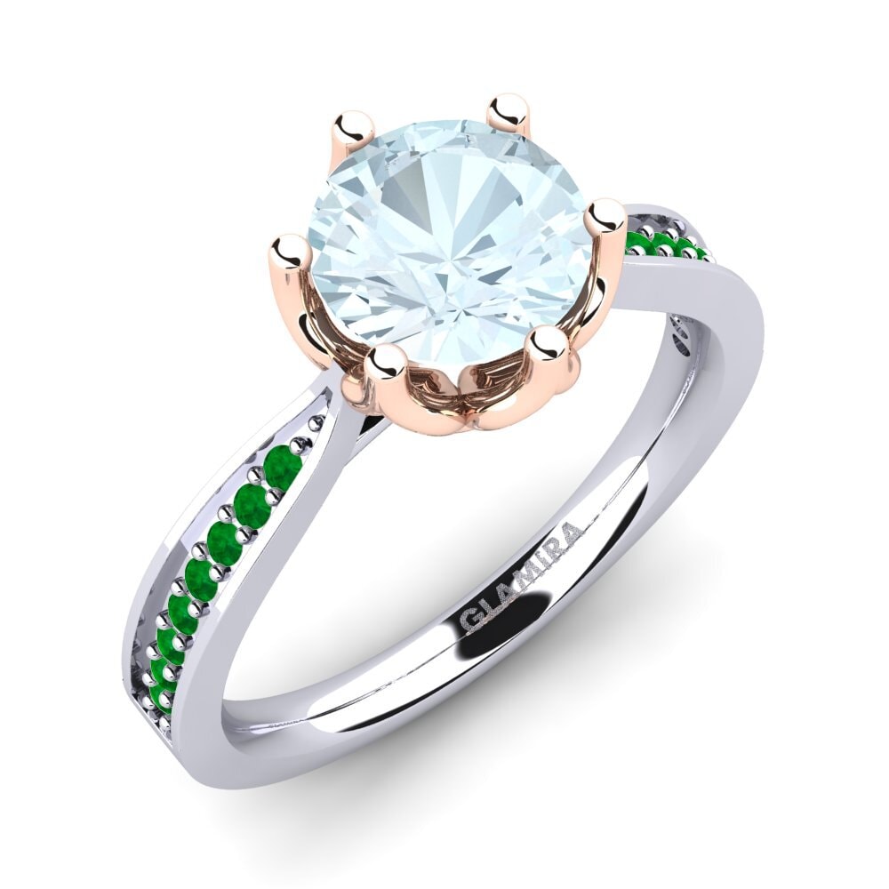 14ct White / Rose Gold Engagement Ring Hiya